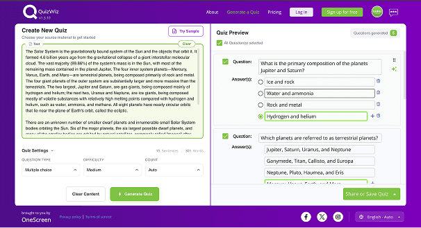 Multiple Quiz Formats